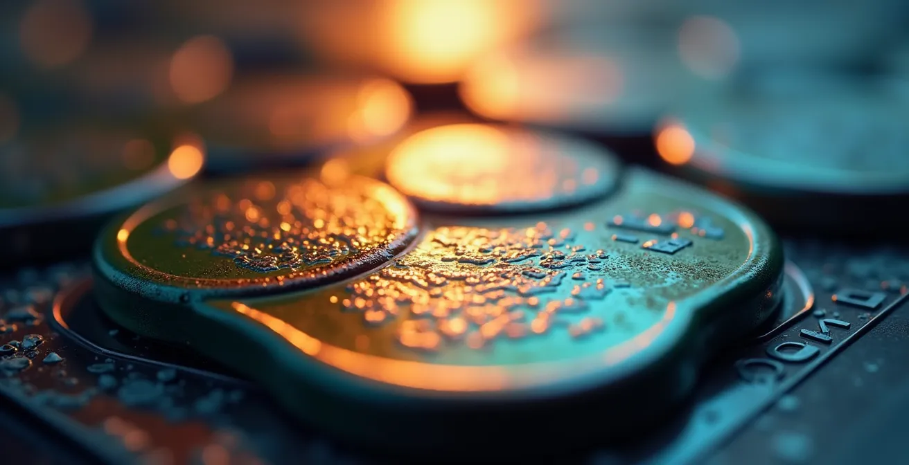 Close-up view of advanced battery modules converting solar power into stored energy